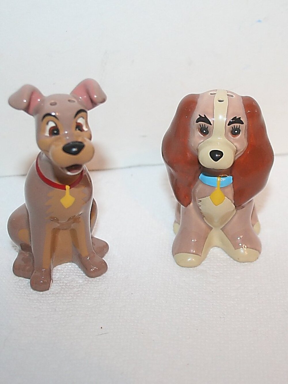 Disney Lady and The Tramp Salt and Pepper Ceramic Shaker Set